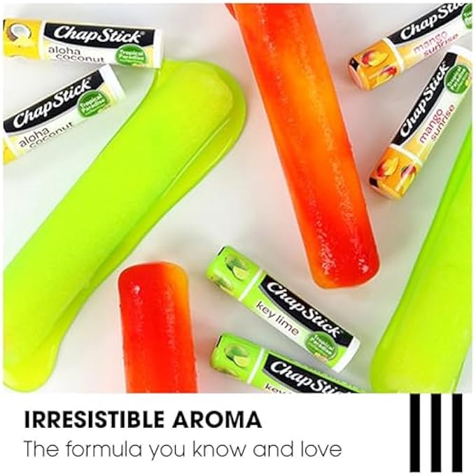 chapstick TROPICAL PARADISE COLLECTION LIP CARE SIZE .15 OUNCE, 3 STICKS - Image 4